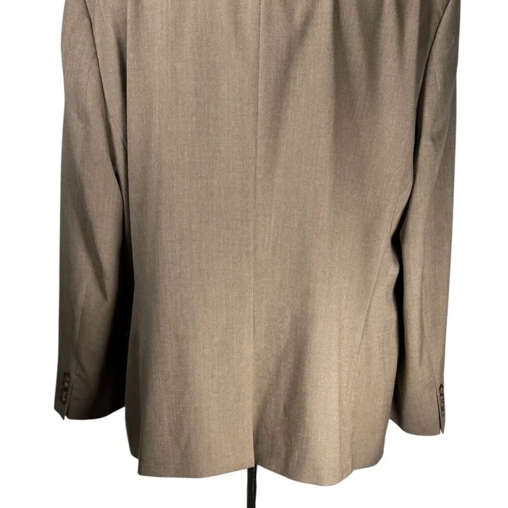 Chaps Ralph Lauren Mens 50R Tan Stretch Blazer 2 Button Sport Coat Jacket